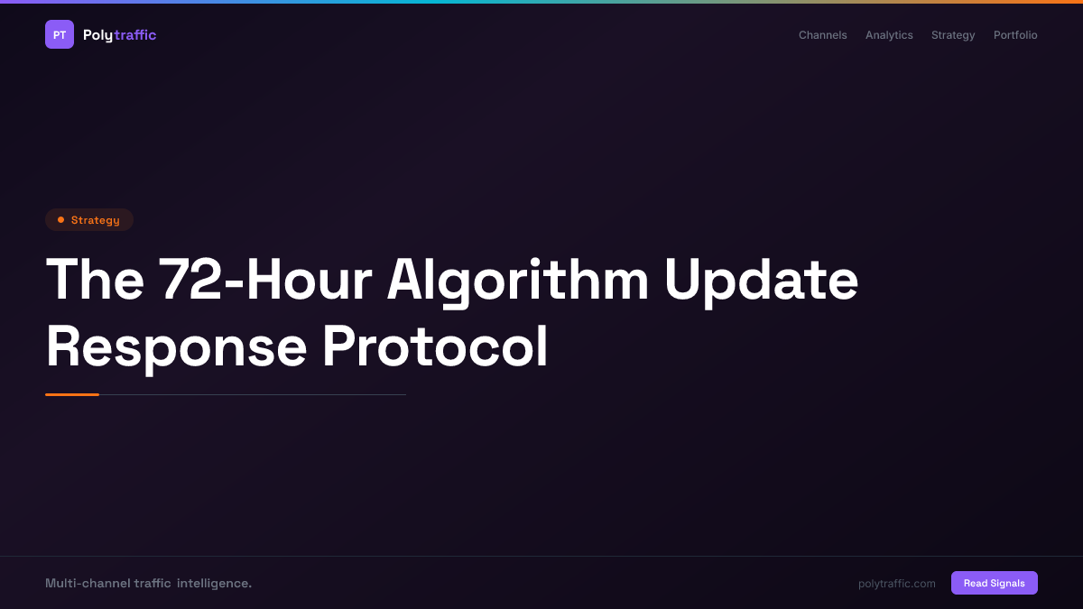 The 72-Hour Algorithm Update Response Protocol