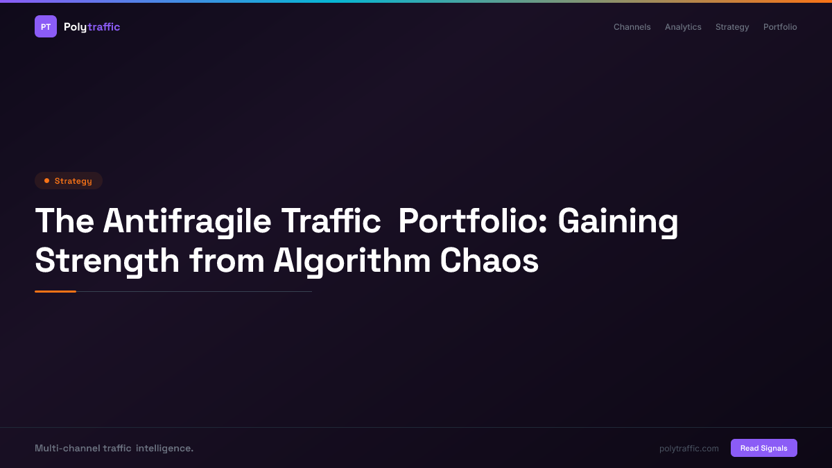 The Antifragile Traffic Portfolio: Gaining Strength from Algorithm Chaos