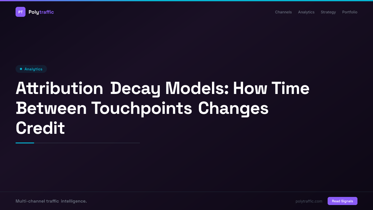 Attribution Decay Models: How Time Between Touchpoints Changes Credit