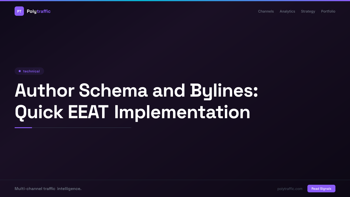 Author Schema and Bylines: Quick EEAT Implementation
