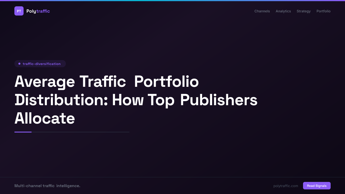Average Traffic Portfolio Distribution: How Top Publishers Allocate