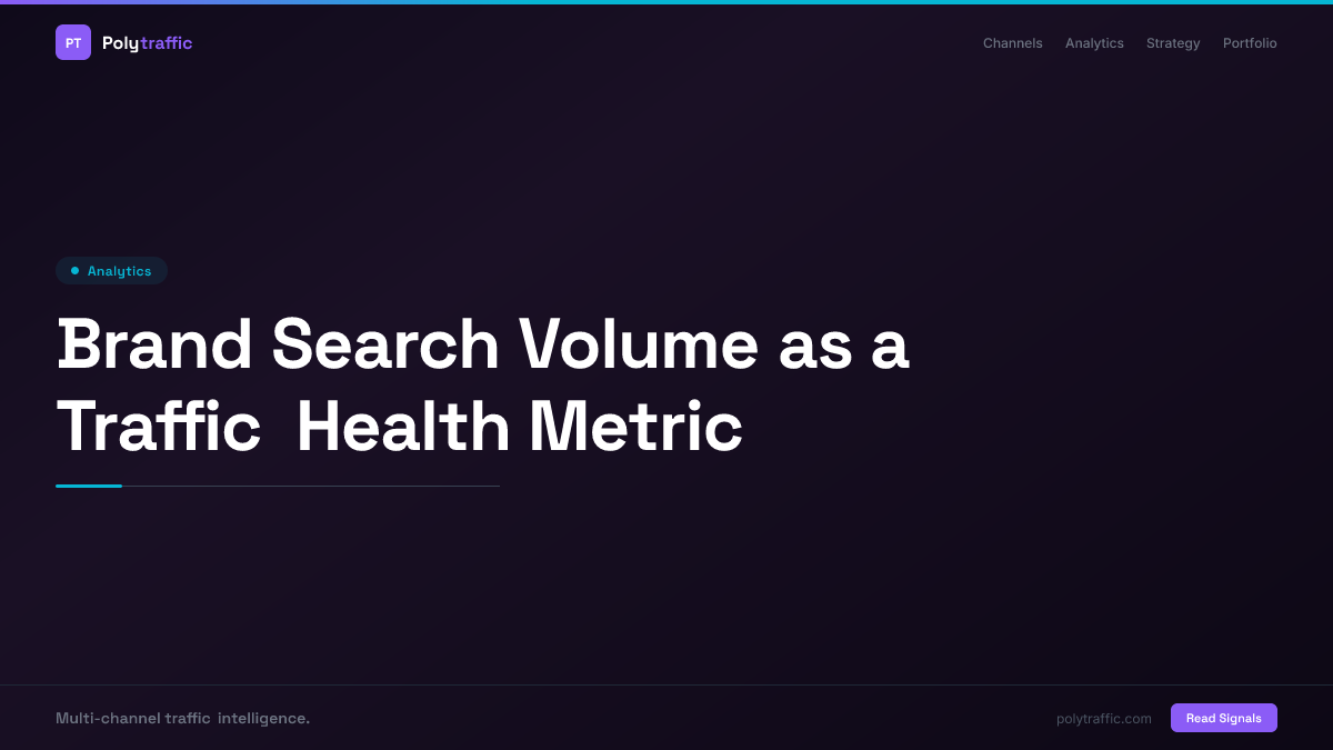 Brand Search Volume as a Traffic Health Metric