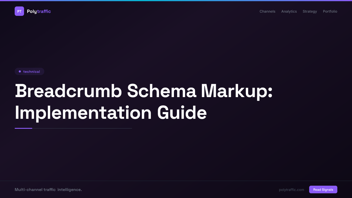 Breadcrumb Schema Markup: Implementation Guide