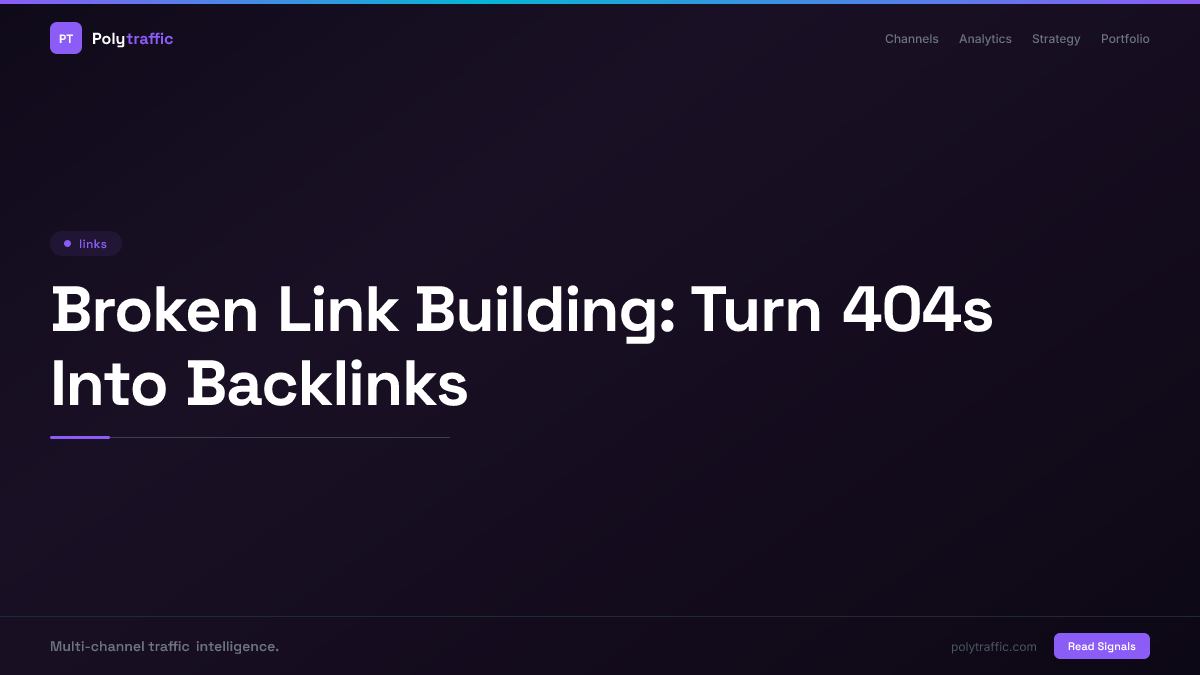 Broken Link Building: Turn 404s Into Backlinks