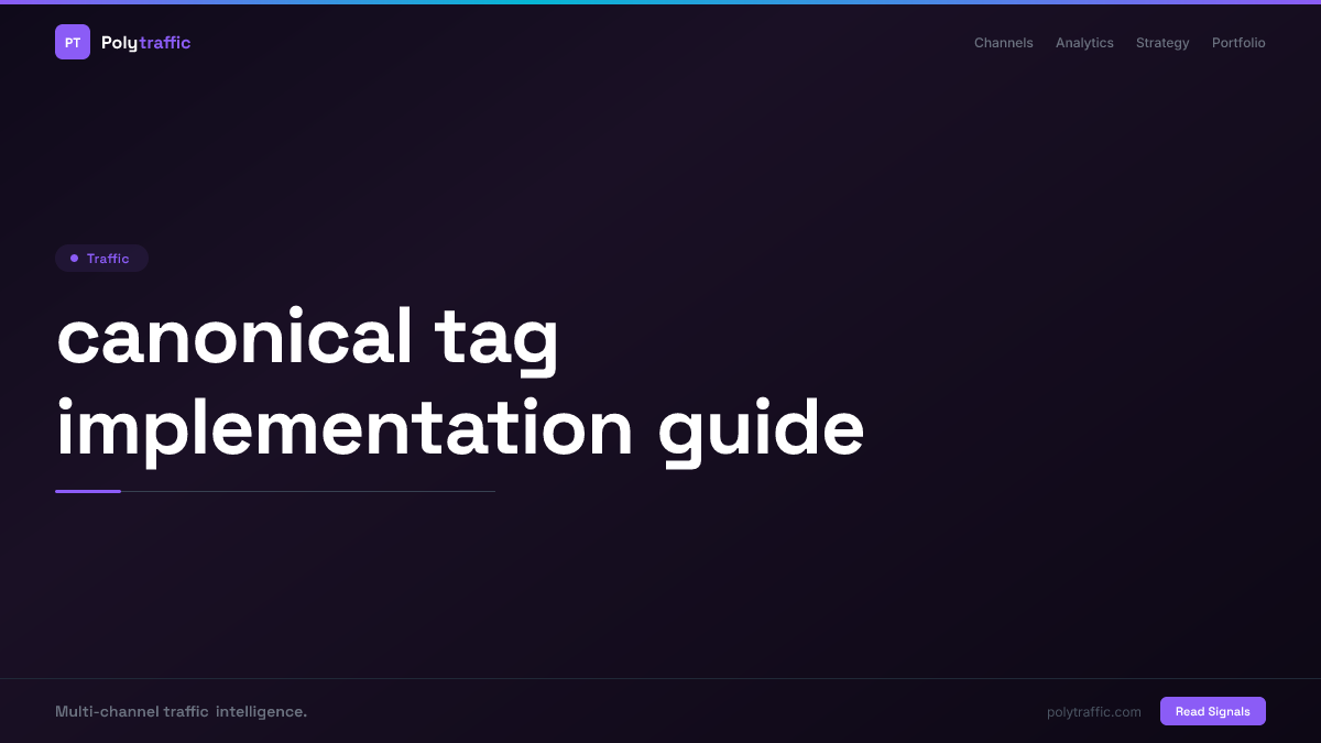 canonical tag implementation guide