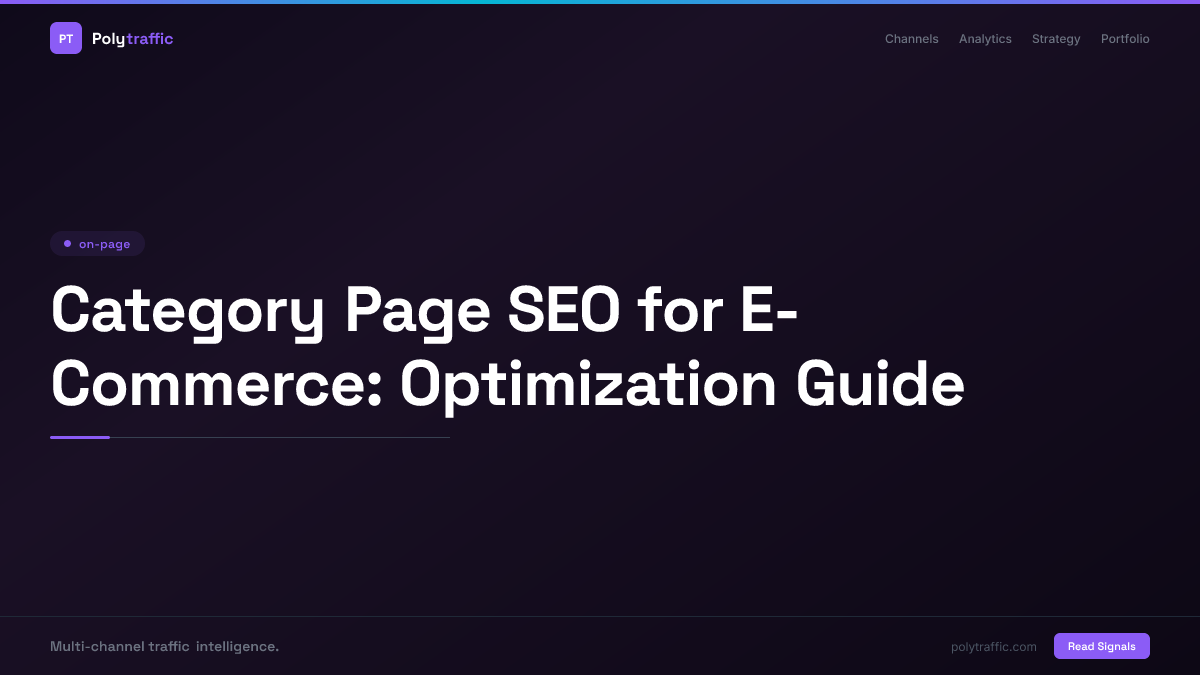 Category Page SEO for E-Commerce: Optimization Guide