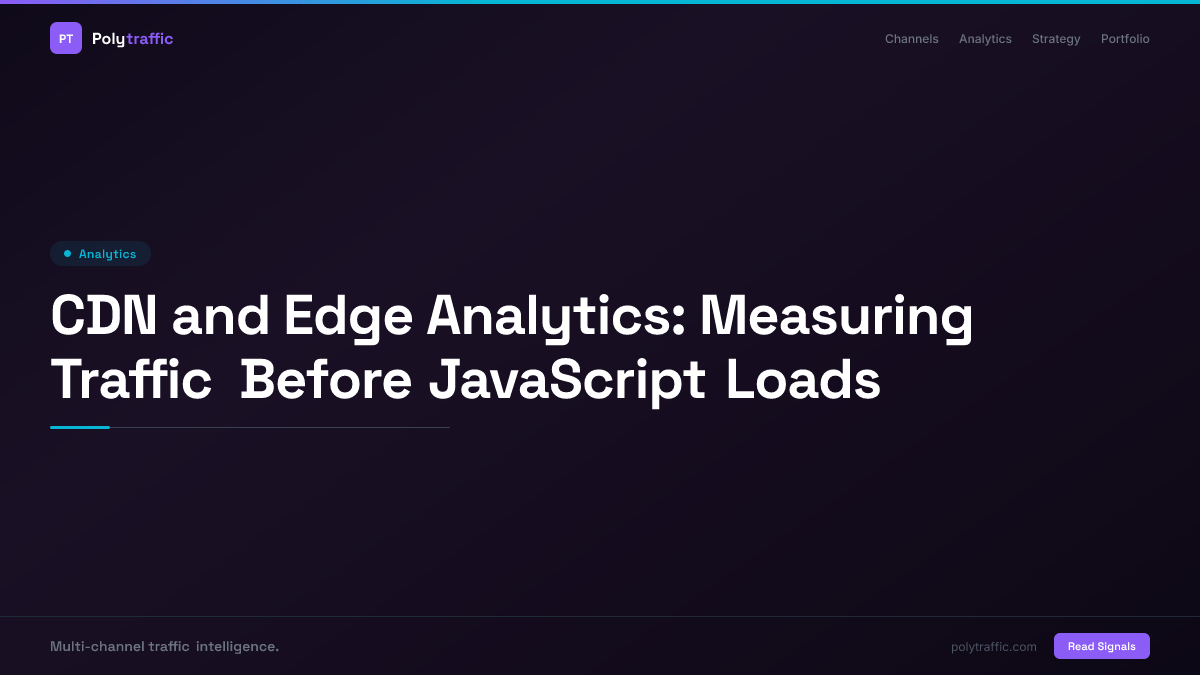 CDN and Edge Analytics: Measuring Traffic Before JavaScript Loads