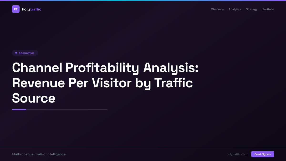Channel Profitability Analysis: Revenue Per Visitor by Traffic Source