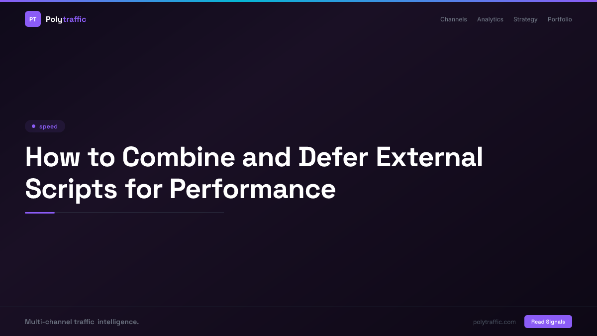 How to Combine and Defer External Scripts for Performance