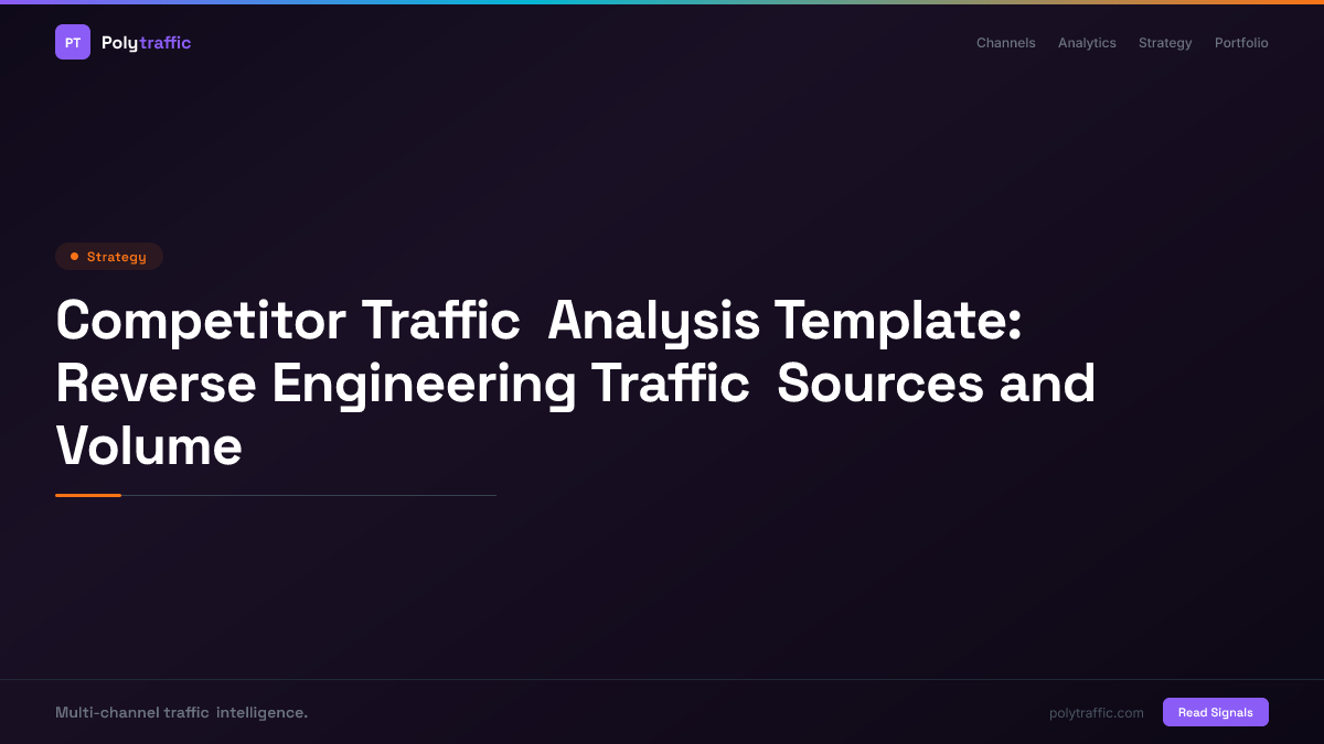 Competitor Traffic Analysis Template: Reverse Engineering Traffic Sources and Volume