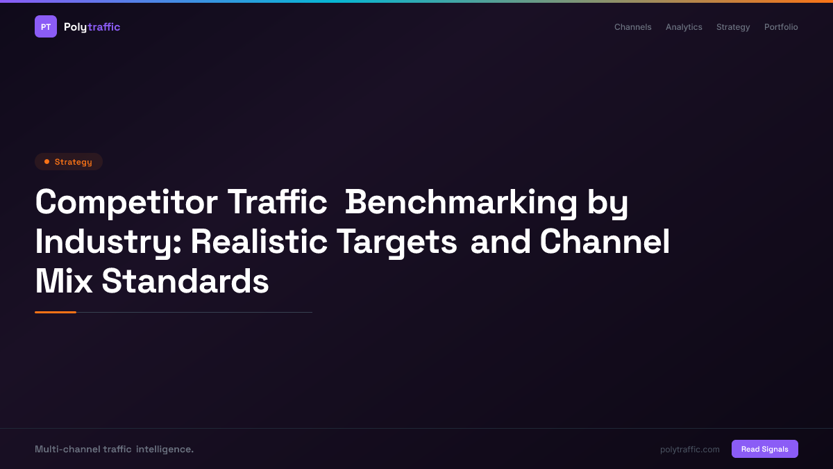 Competitor Traffic Benchmarking by Industry: Realistic Targets and Channel Mix Standards