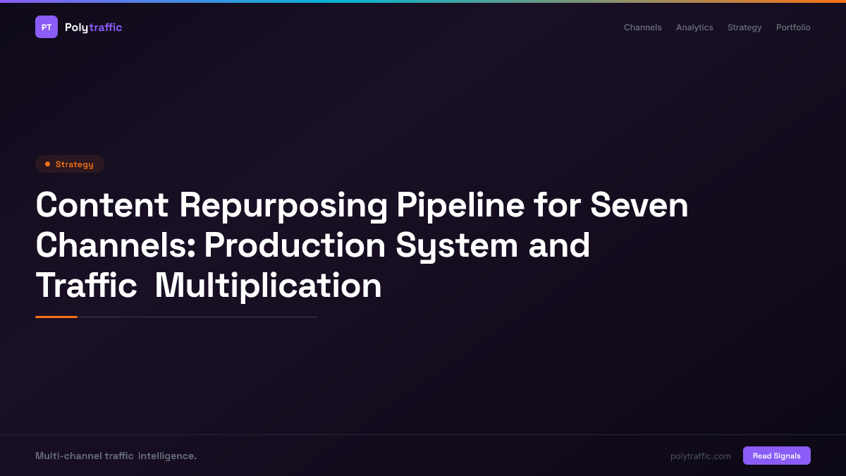 Content Repurposing Pipeline for Seven Channels: Production System and Traffic Multiplication