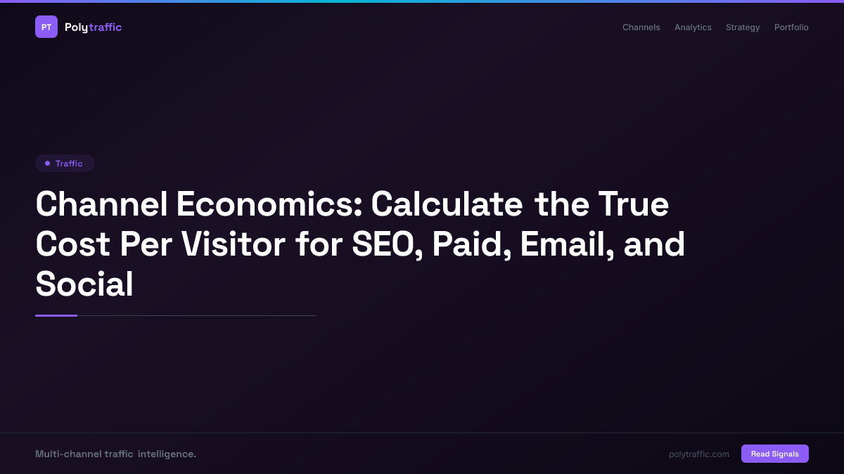 Channel Economics: Calculate the True Cost Per Visitor for SEO, Paid, Email, and Social