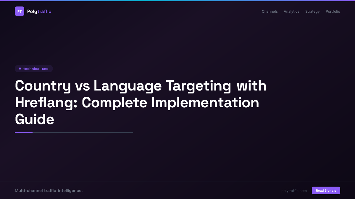 Country vs Language Targeting with Hreflang: Complete Implementation Guide