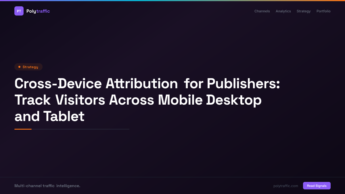 Cross-Device Attribution for Publishers: Track Visitors Across Mobile Desktop and Tablet