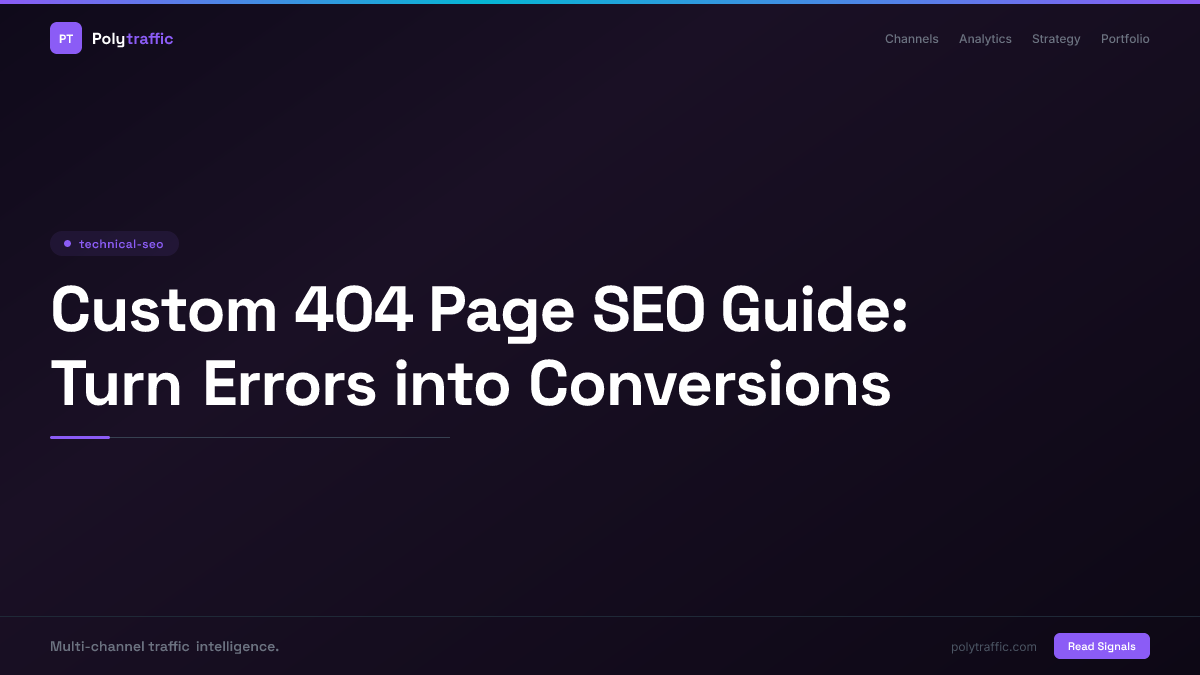 Custom 404 Page SEO Guide: Turn Errors into Conversions