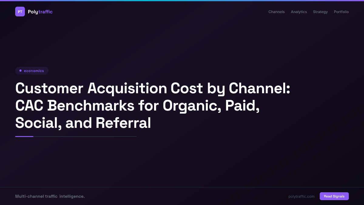Customer Acquisition Cost by Channel: CAC Benchmarks for Organic, Paid, Social, and Referral