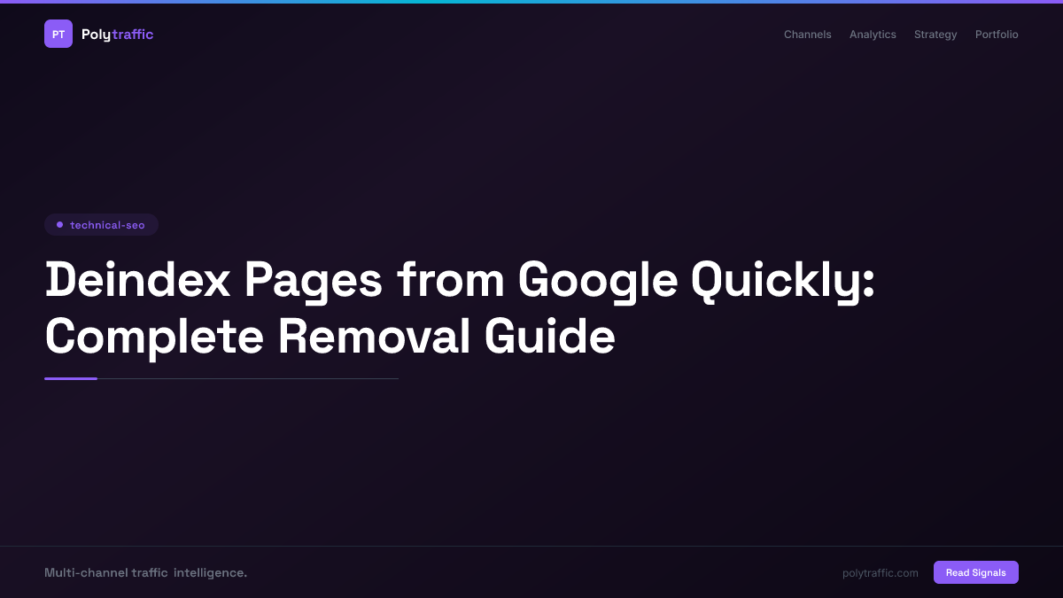 Deindex Pages from Google Quickly: Complete Removal Guide