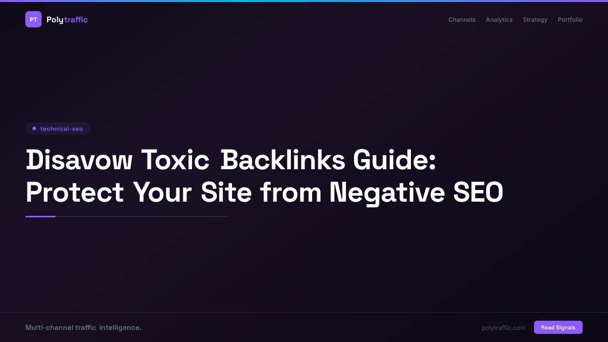 Disavow Toxic Backlinks Guide: Protect Your Site from Negative SEO