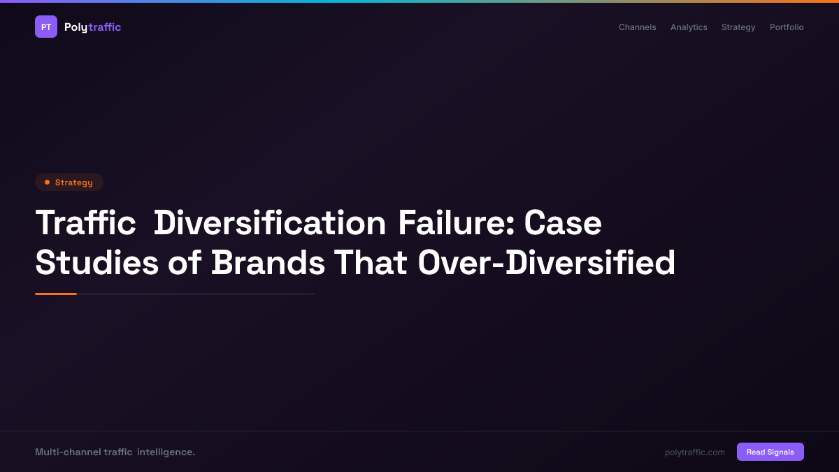 Traffic Diversification Failure: Case Studies of Brands That Over-Diversified