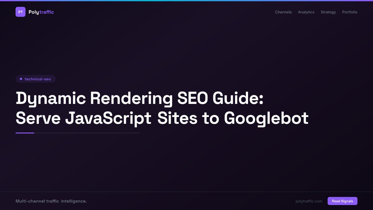 Dynamic Rendering SEO Guide: Serve JavaScript Sites to Googlebot