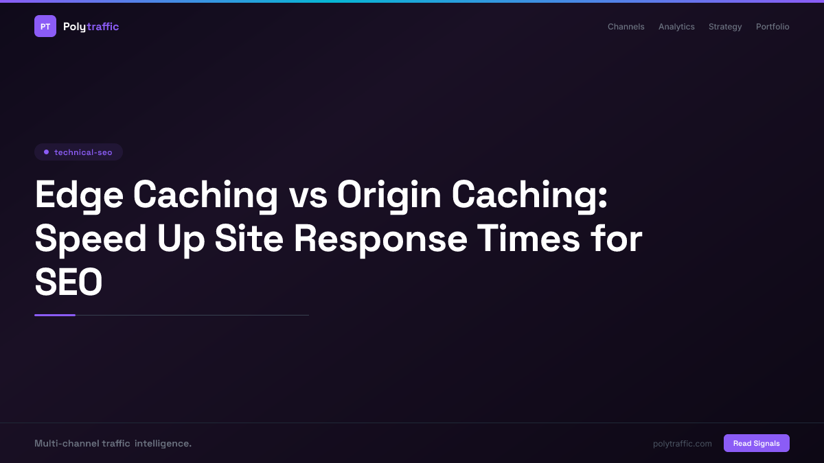 Edge Caching vs Origin Caching: Speed Up Site Response Times for SEO