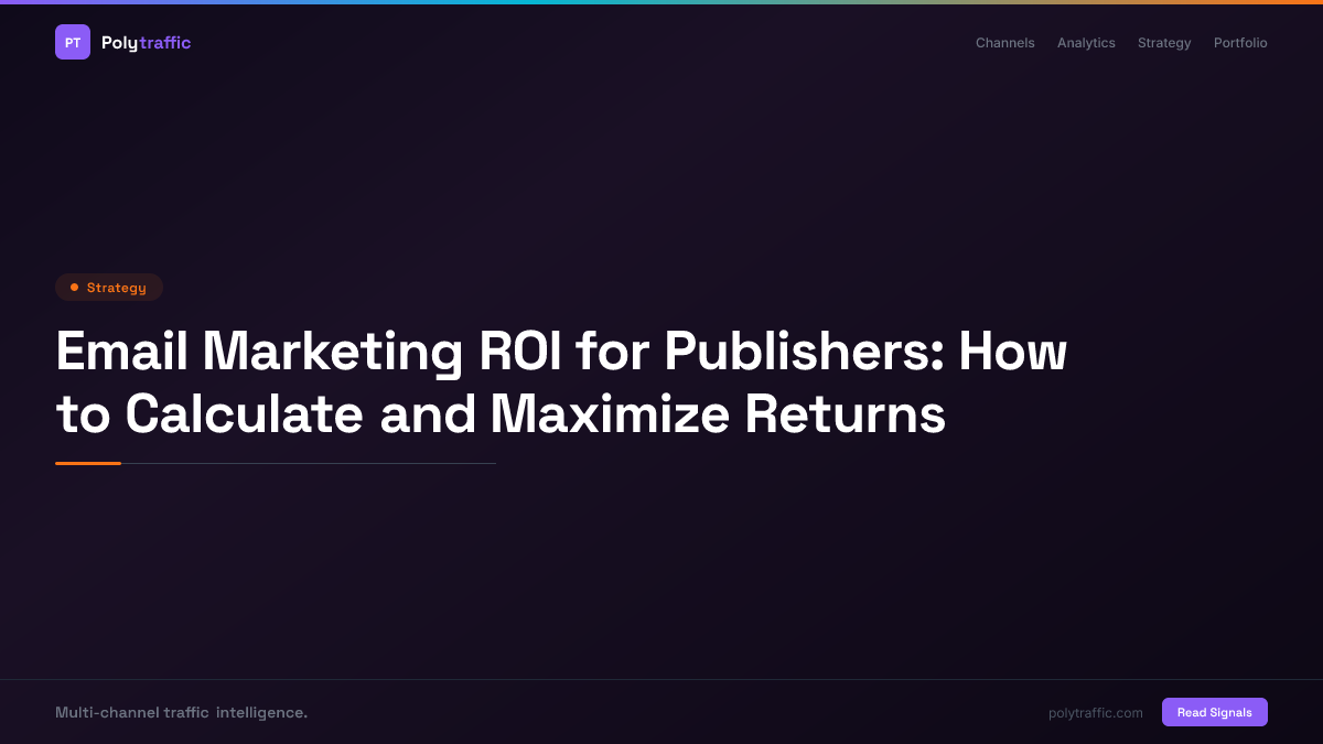 Email Marketing ROI for Publishers: How to Calculate and Maximize Returns