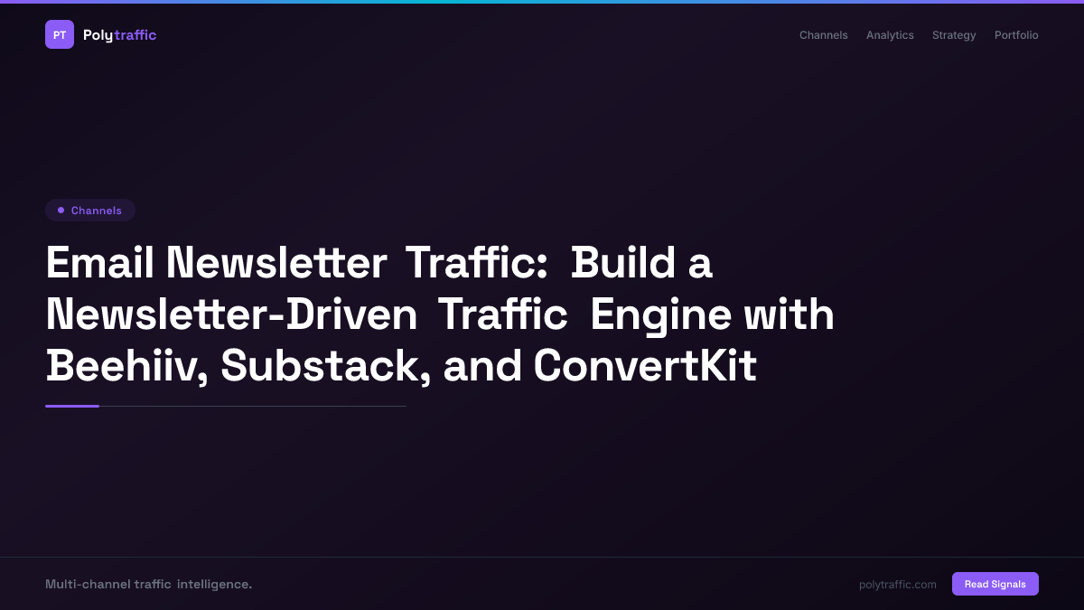 Email Newsletter Traffic: Build a Newsletter-Driven Traffic Engine with Beehiiv, Substack, and ConvertKit