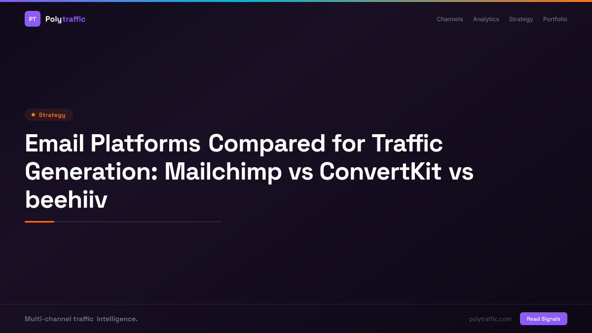 Email Platforms Compared for Traffic Generation: Mailchimp vs ConvertKit vs beehiiv