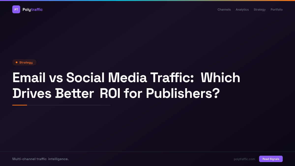 Email vs Social Media Traffic: Which Drives Better ROI for Publishers?