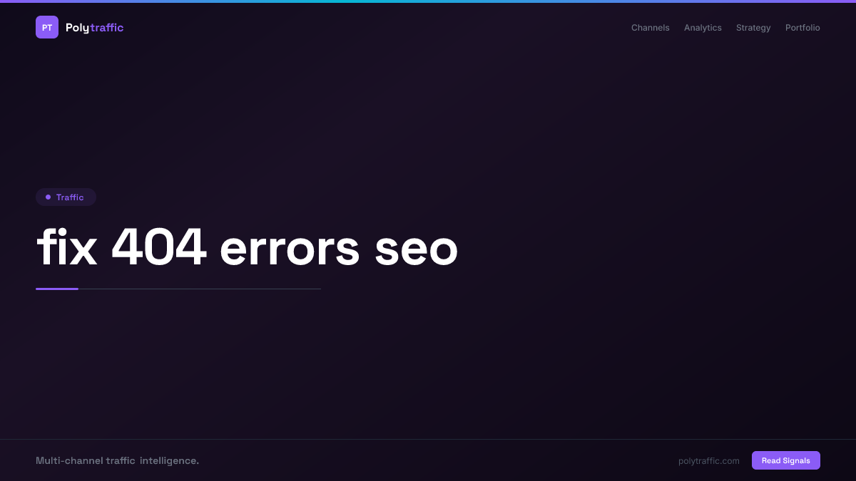 fix 404 errors seo