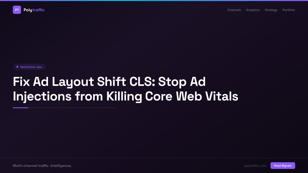 Fix Ad Layout Shift CLS: Stop Ad Injections from Killing Core Web Vitals