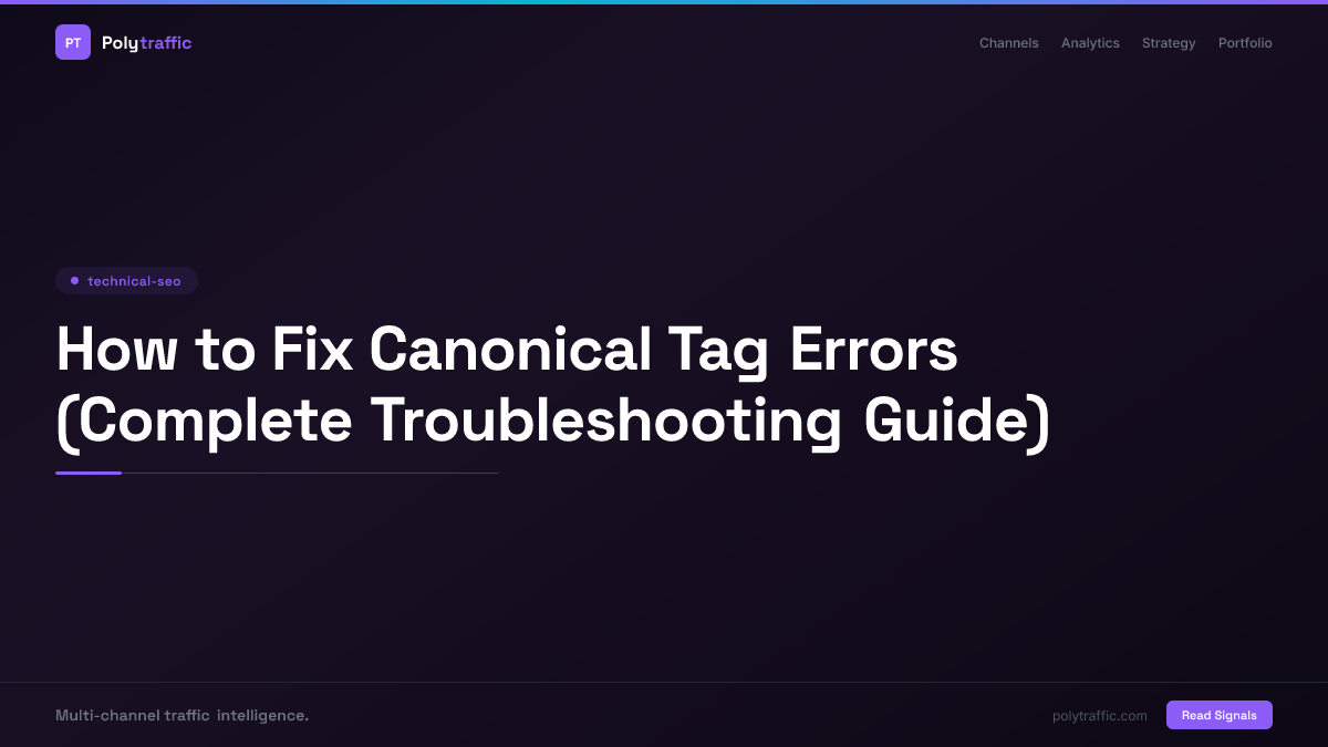 How to Fix Canonical Tag Errors (Complete Troubleshooting Guide)