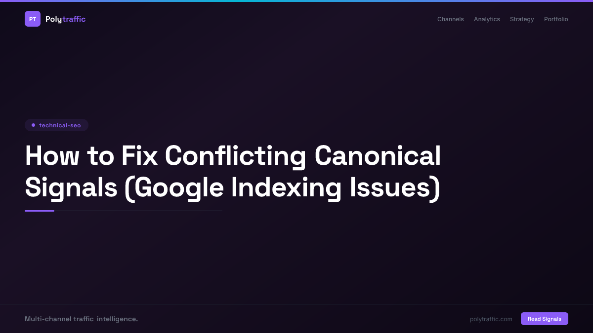 How to Fix Conflicting Canonical Signals (Google Indexing Issues)