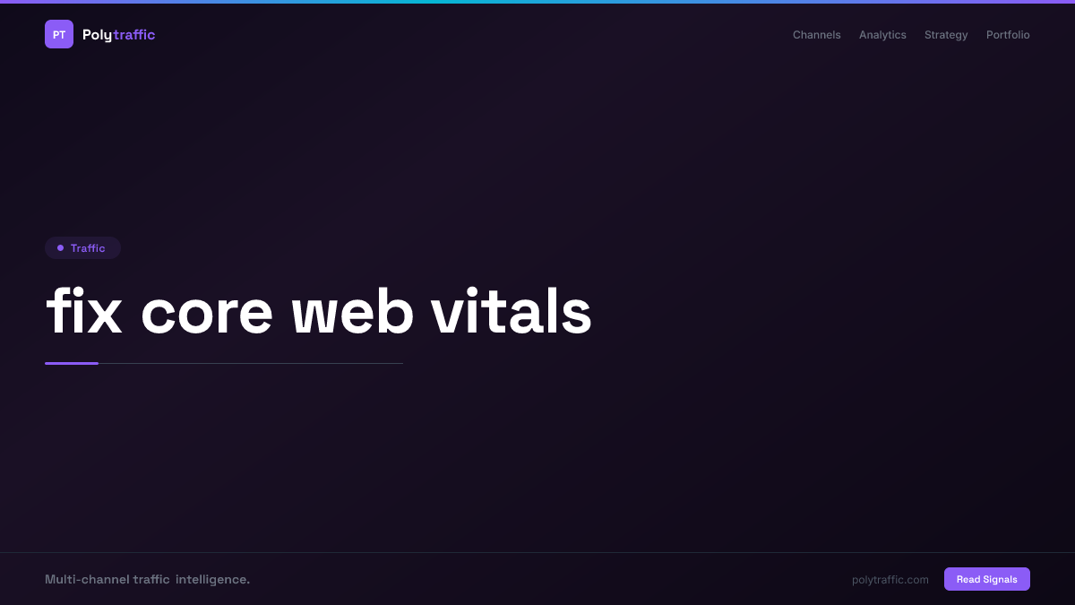 fix core web vitals