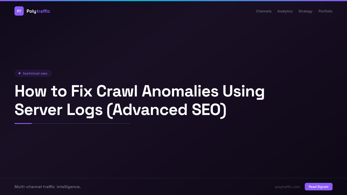 How to Fix Crawl Anomalies Using Server Logs (Advanced SEO)