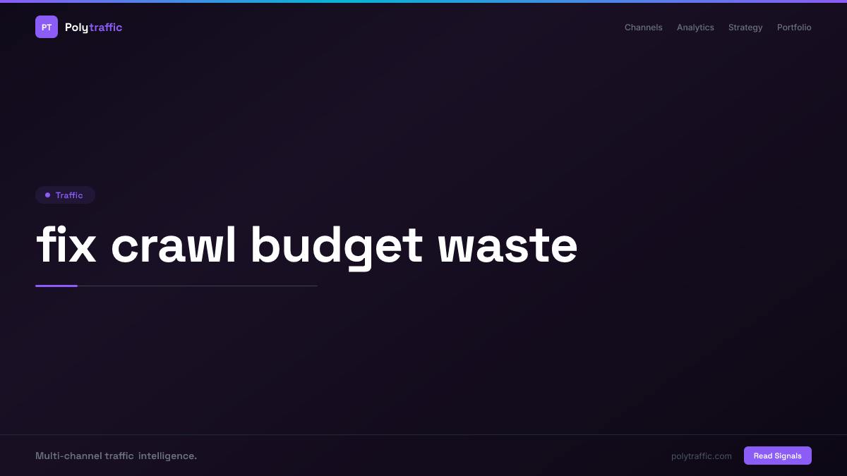 fix crawl budget waste