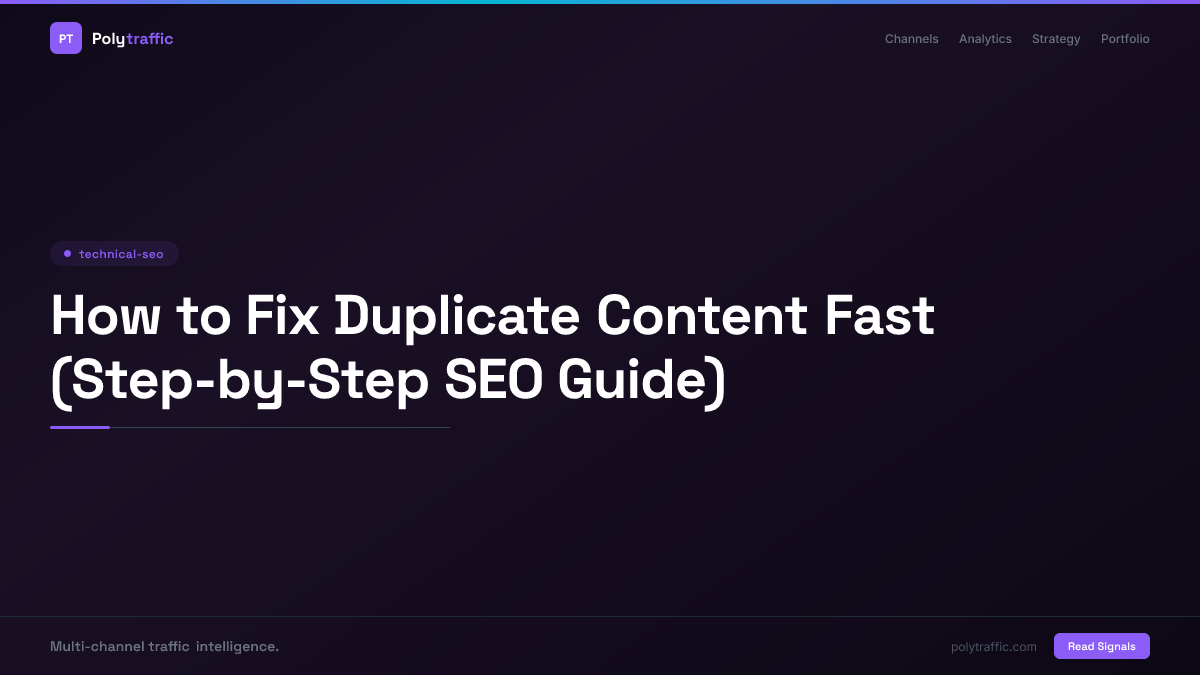 How to Fix Duplicate Content Fast (Step-by-Step SEO Guide)
