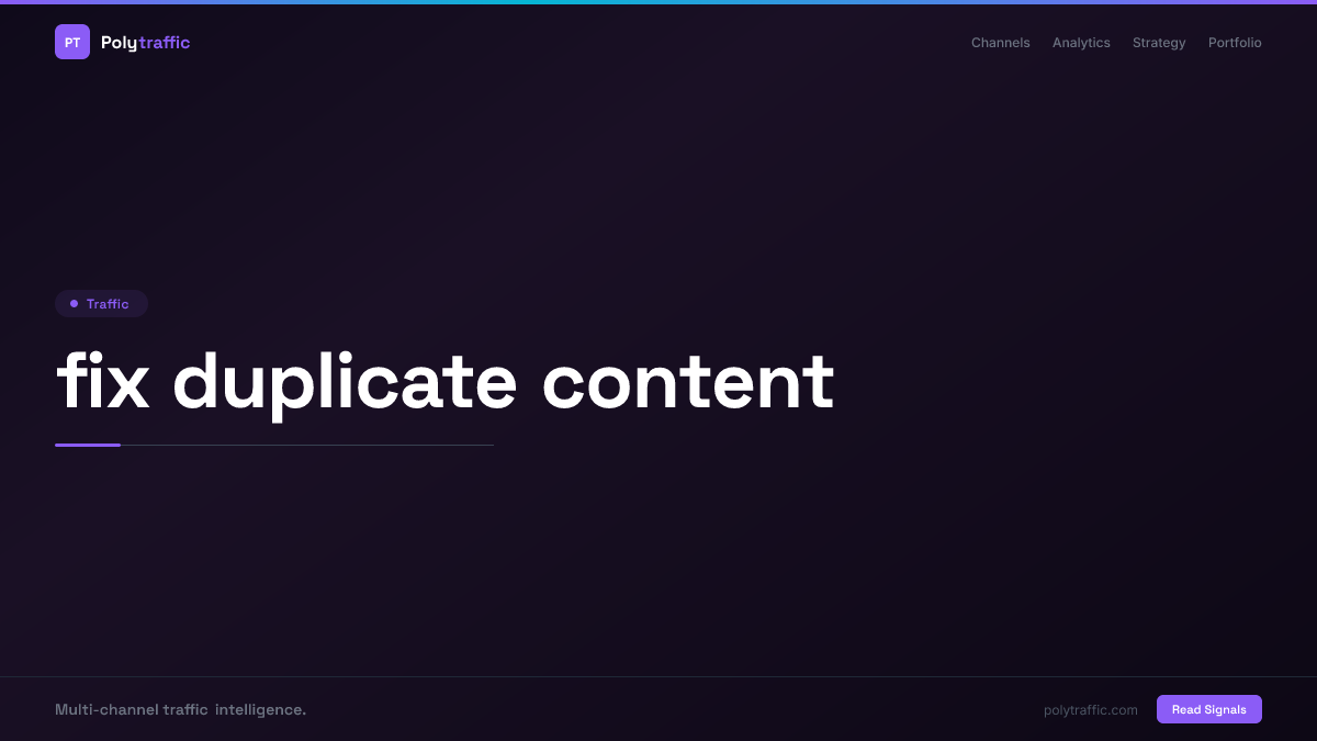 fix duplicate content