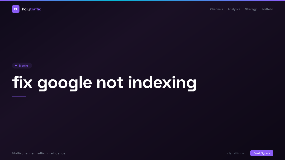 fix google not indexing