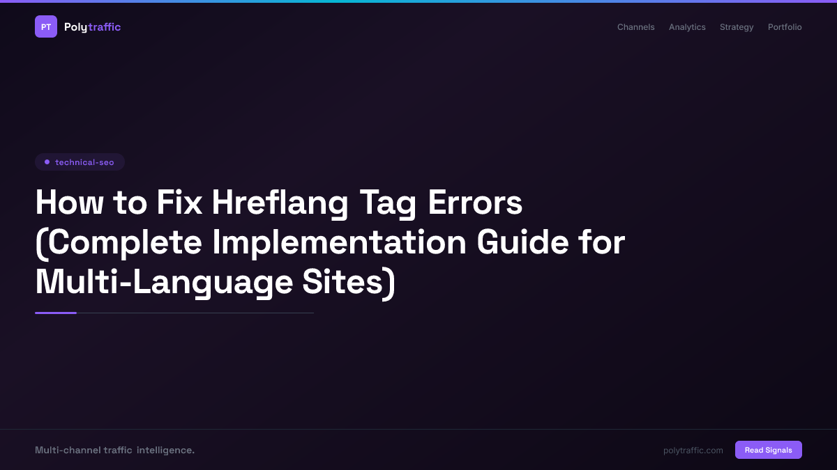 How to Fix Hreflang Tag Errors (Complete Implementation Guide for Multi-Language Sites)