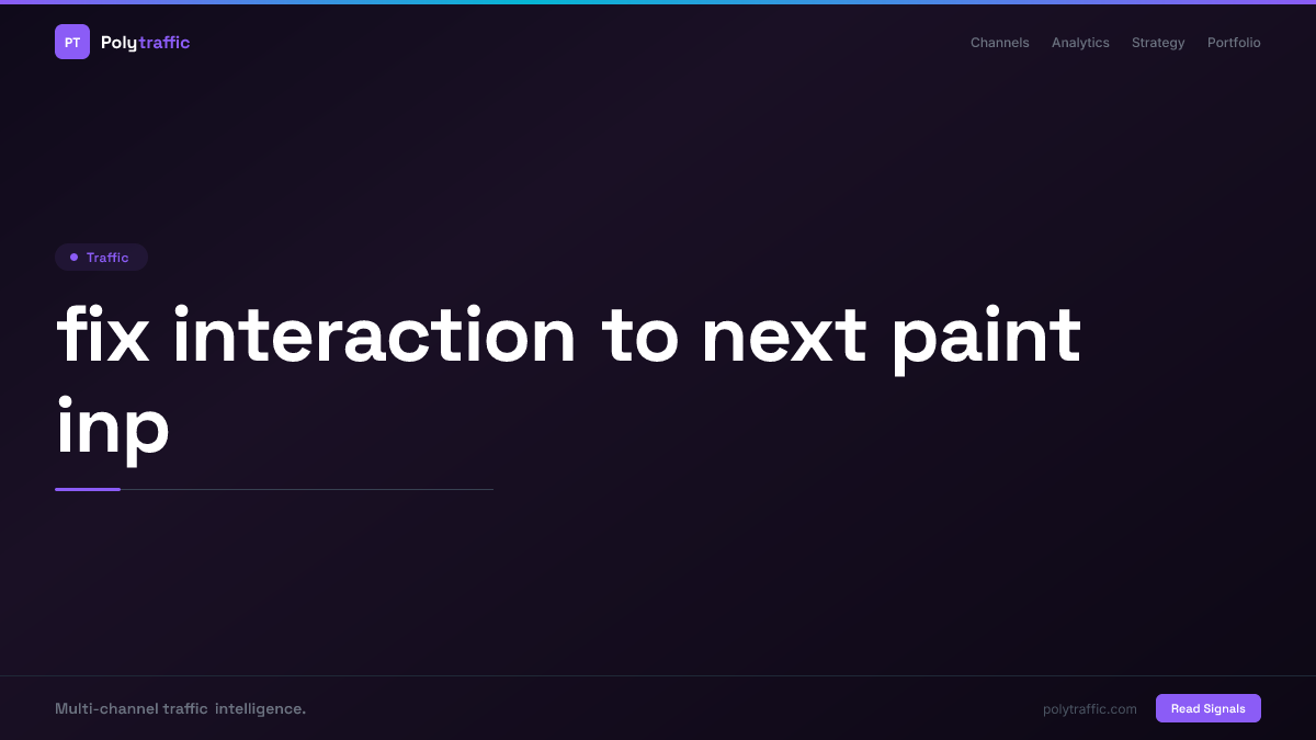 fix interaction to next paint inp