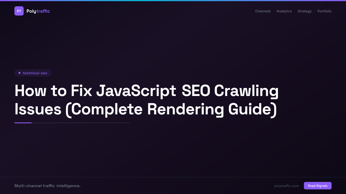 How to Fix JavaScript SEO Crawling Issues (Complete Rendering Guide)