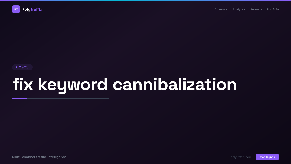 fix keyword cannibalization