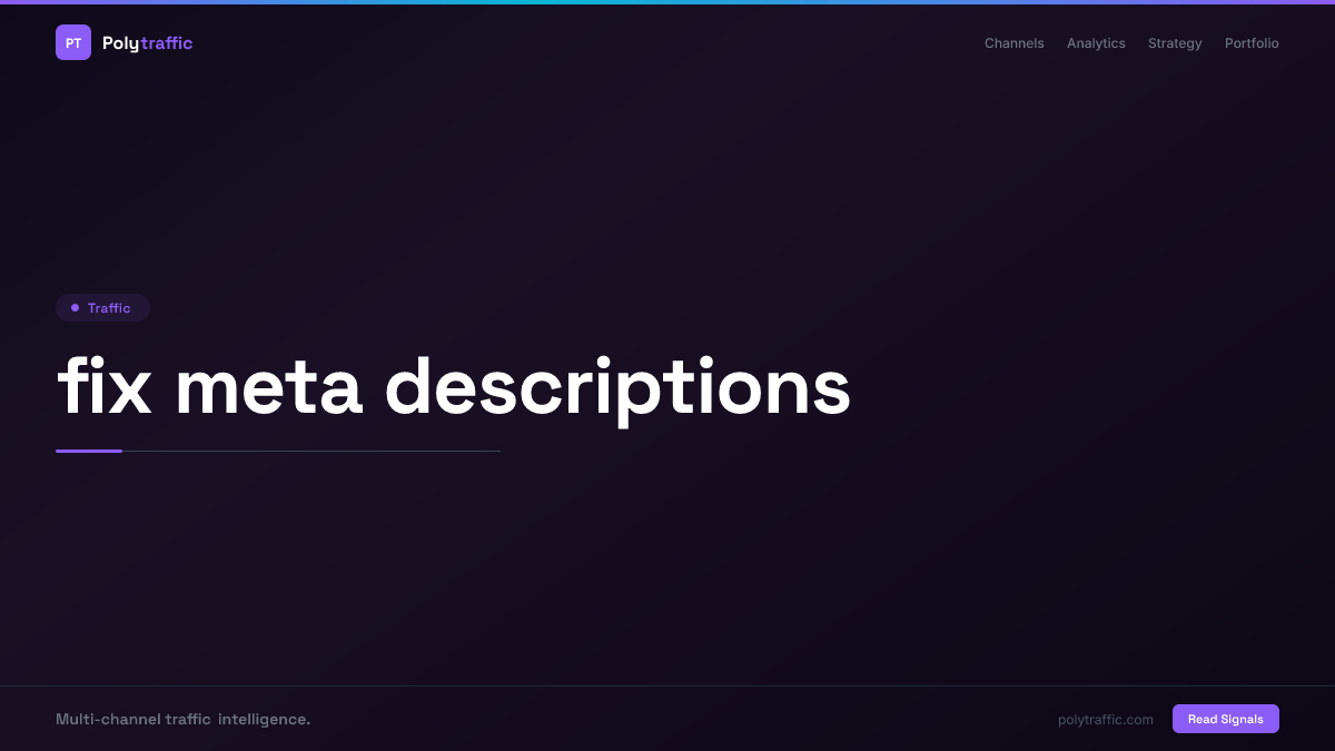 fix meta descriptions