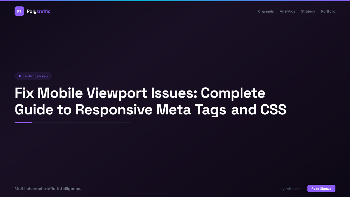 Fix Mobile Viewport Issues: Complete Guide to Responsive Meta Tags and CSS