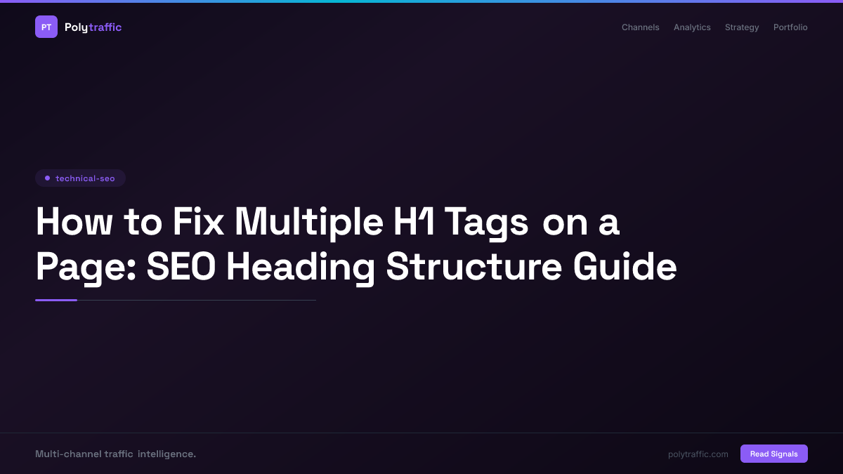 How to Fix Multiple H1 Tags on a Page: SEO Heading Structure Guide