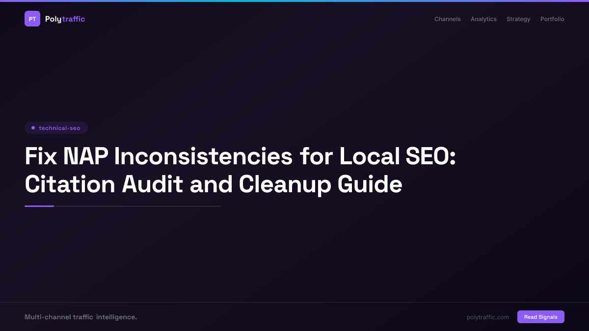Fix NAP Inconsistencies for Local SEO: Citation Audit and Cleanup Guide