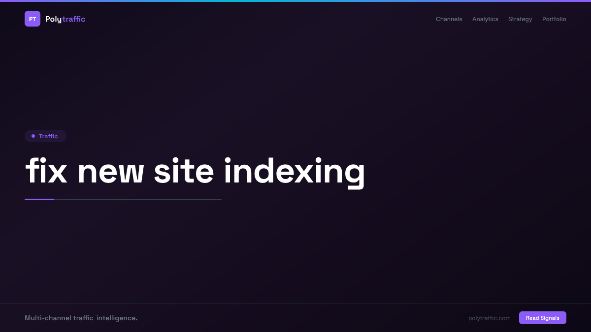 fix new site indexing