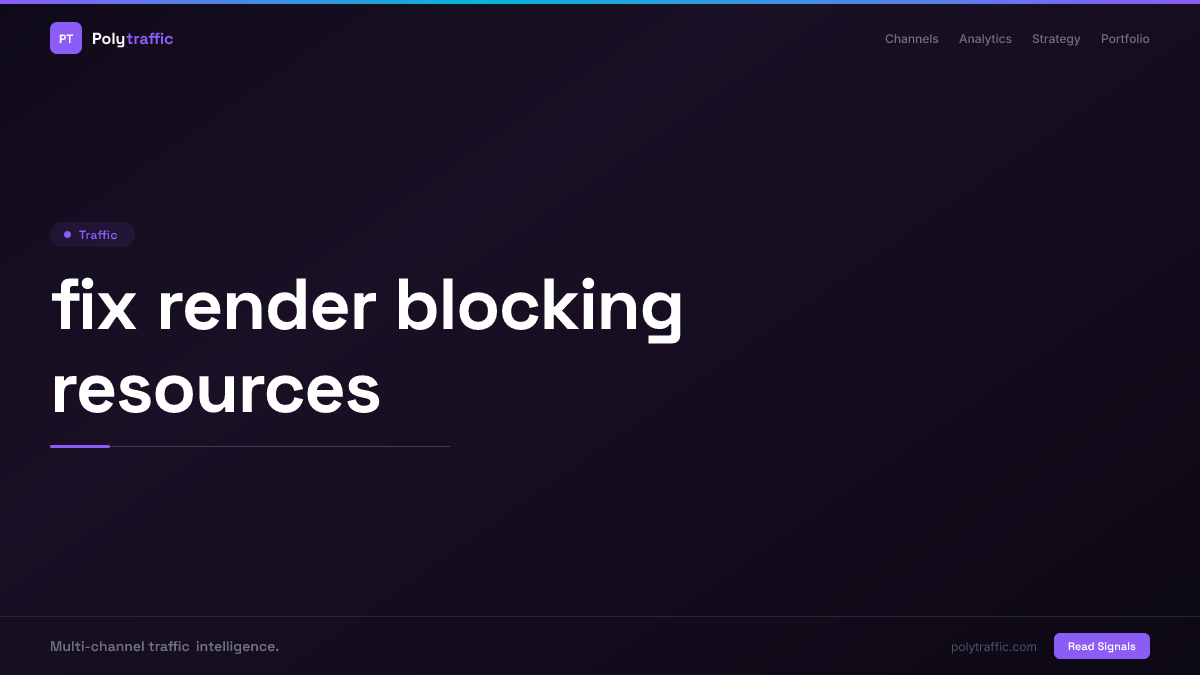 fix render blocking resources